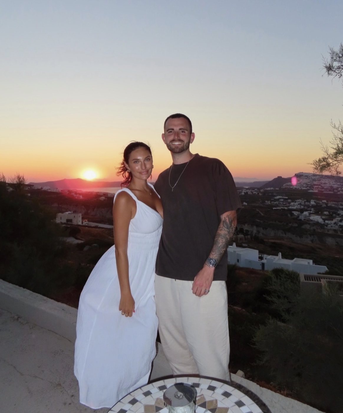 Sunset over Santorini